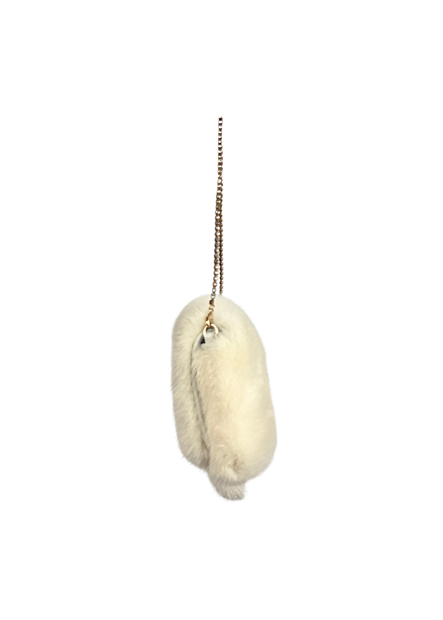 White Mink Pearl Dragon Evening Bag