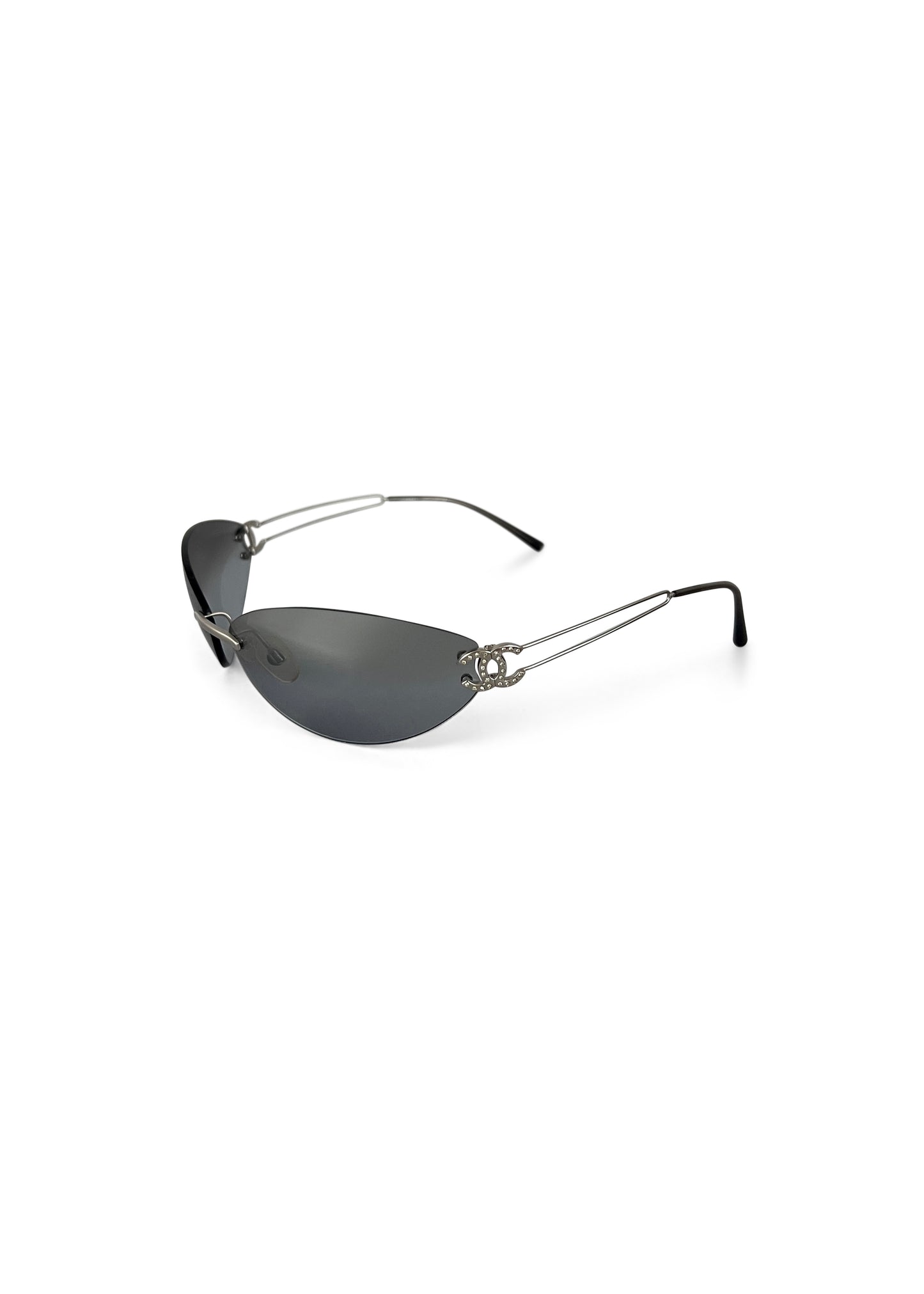 Mirrored CC Rimless Sunglasses