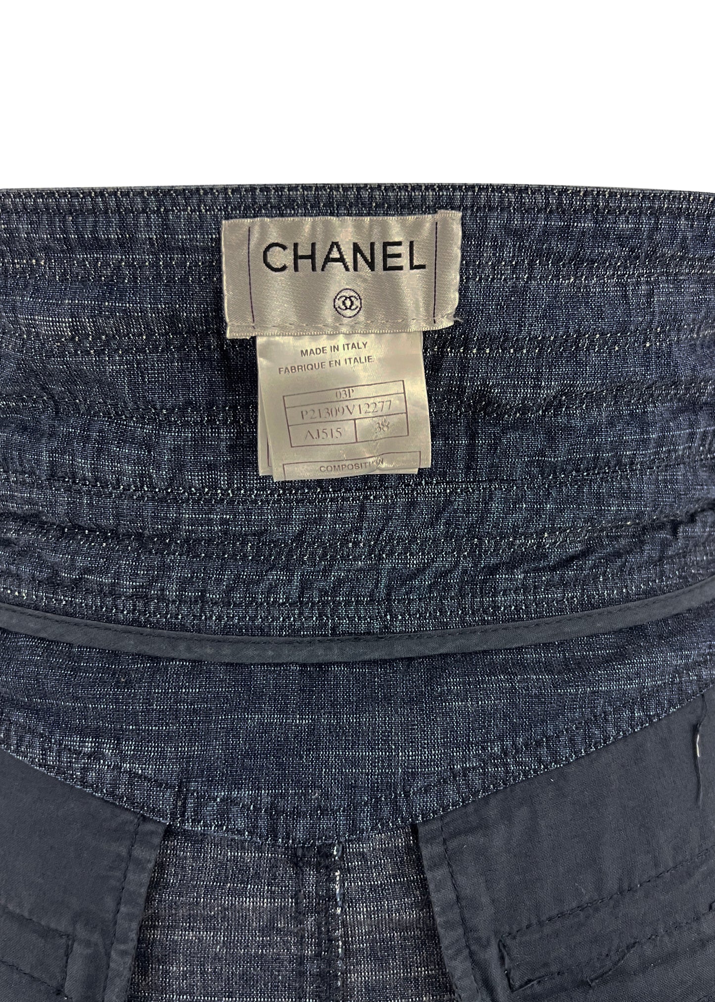 Blue Denim Corseted Mini Skirt