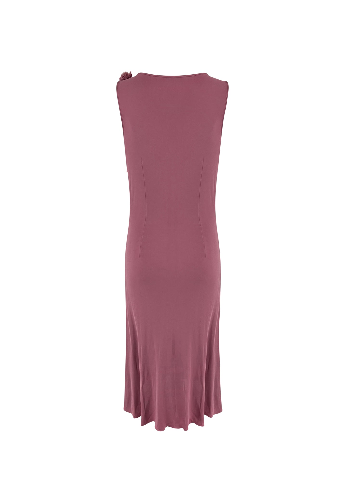 Mauve Cheap & Chic Ruched Roses Midi Dress