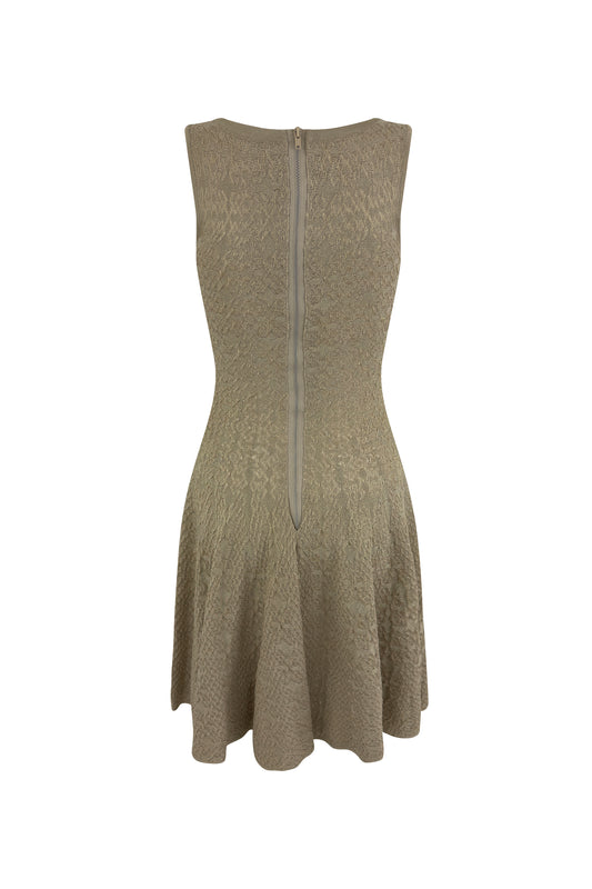 Gold Knit Dress & Cardigan Set