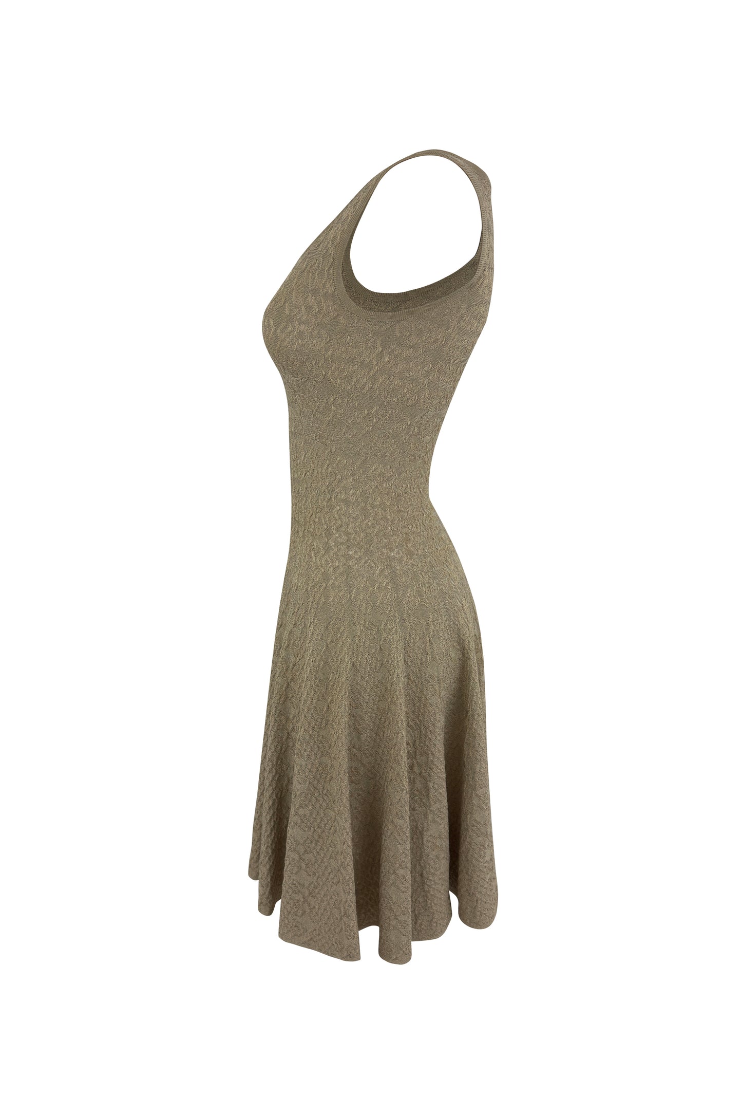 Gold Knit Dress & Cardigan Set