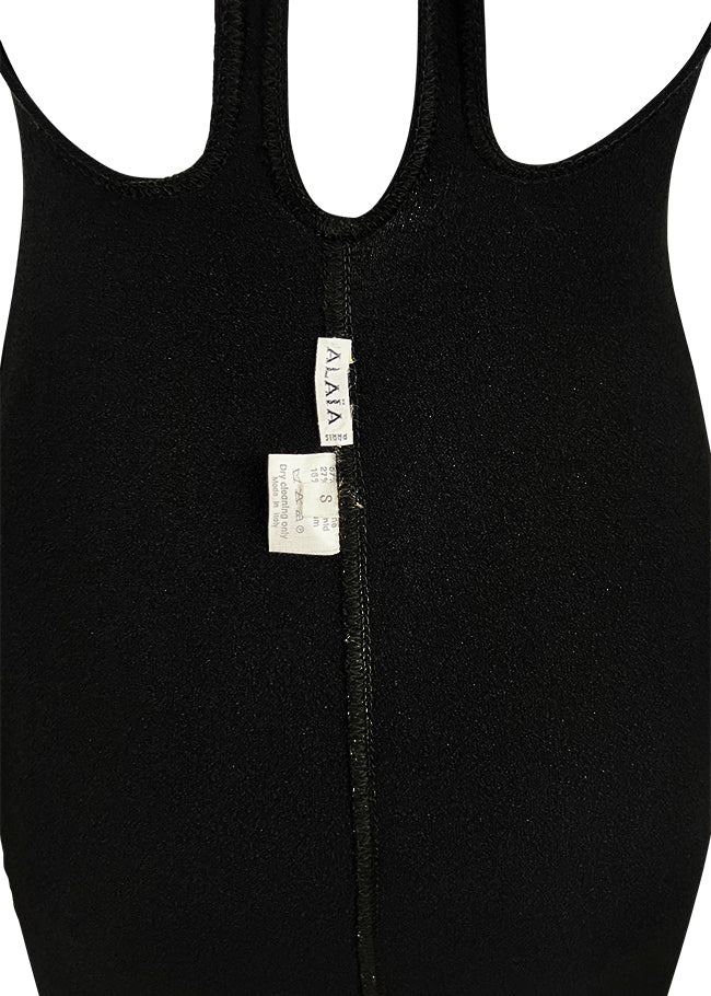 Black Strappy Back Stretch Mini Dress