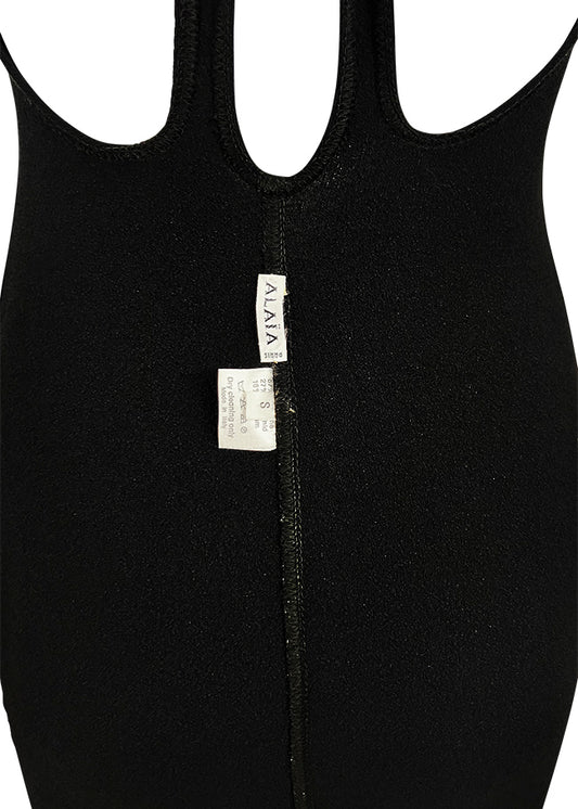 Black Strappy Back Stretch Mini Dress