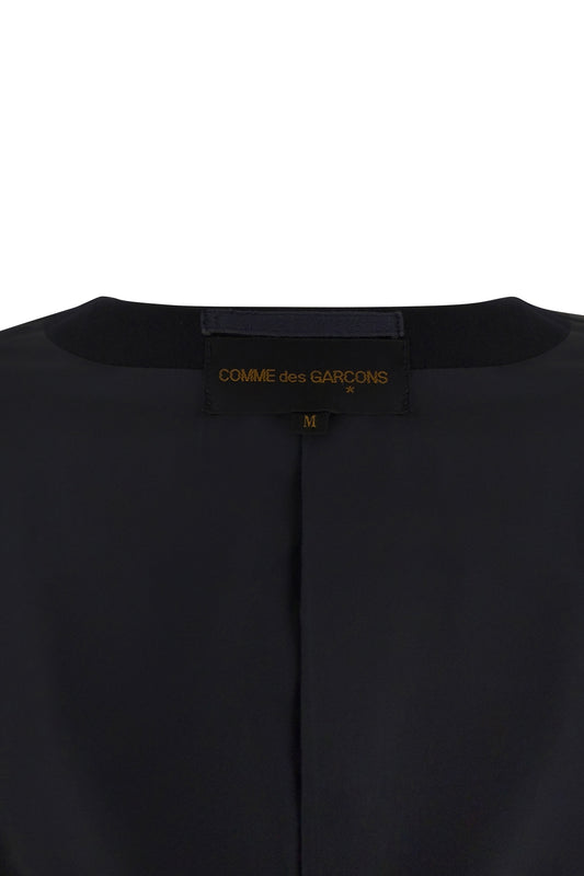 Navy Wool Hooded Blazer