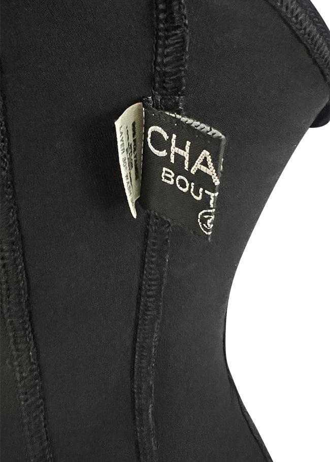 Black Chain Strap Bodysuit