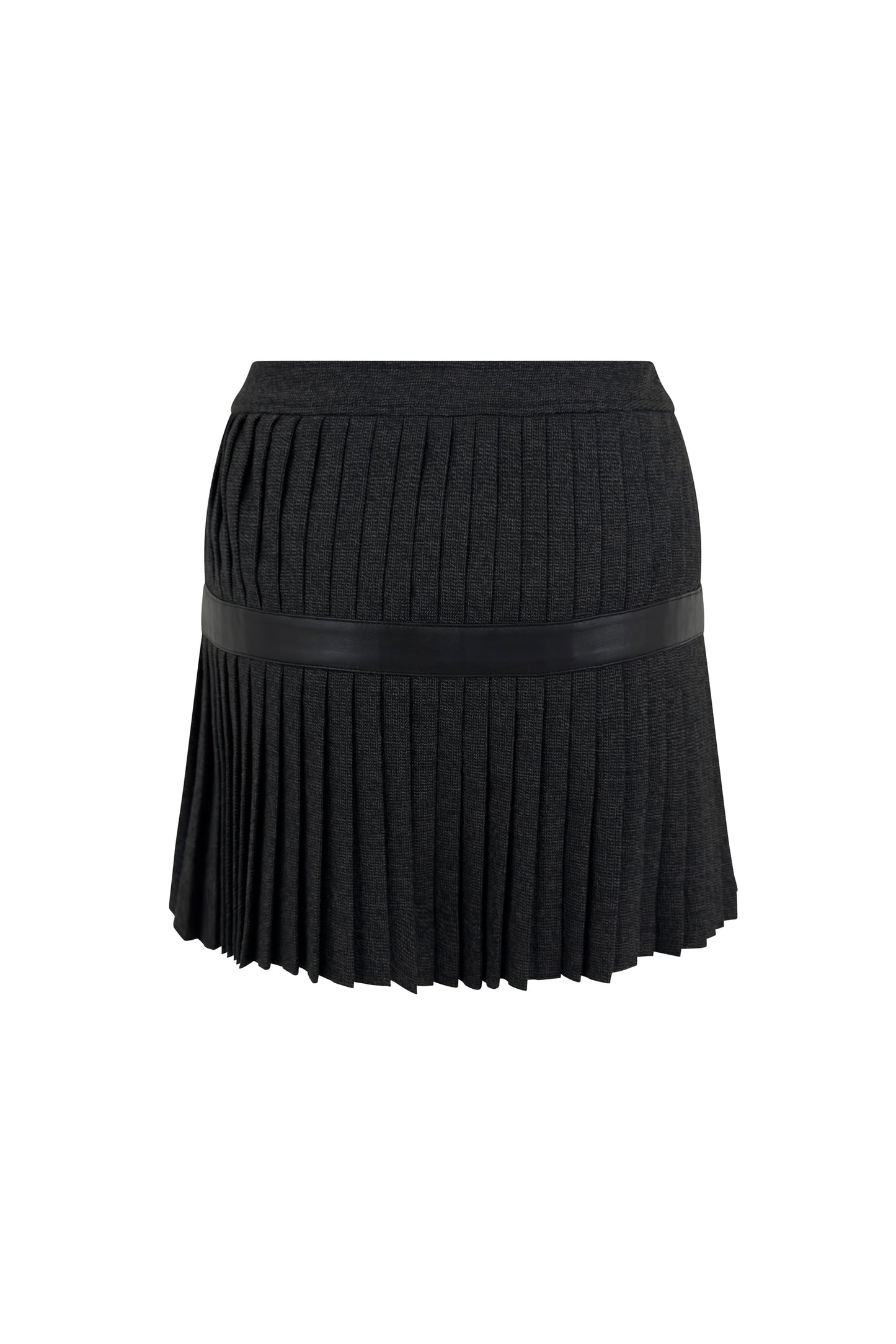 Gray Pleated Belted D&G Mini Skirt