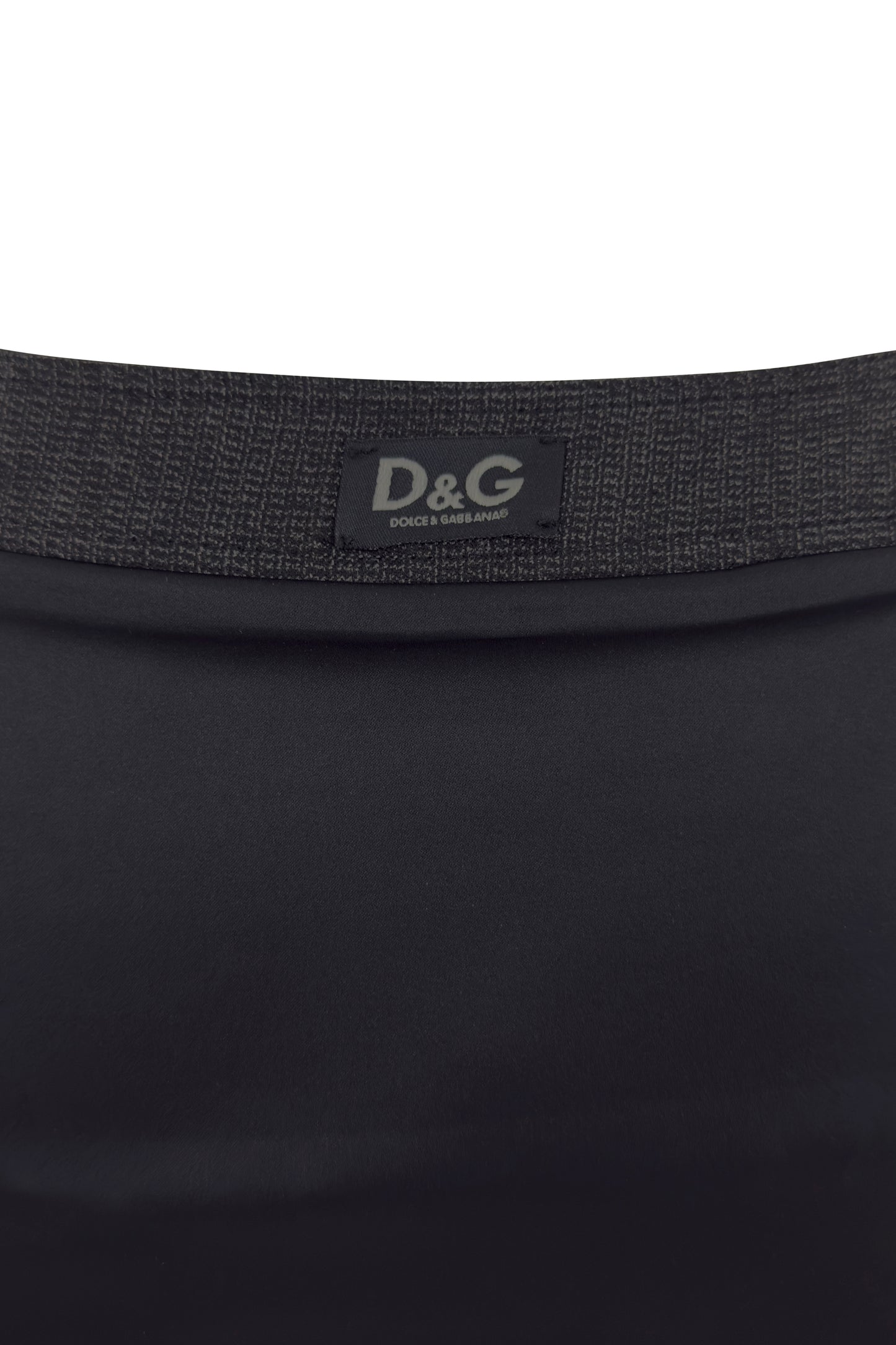 Gray Pleated Belted D&G Mini Skirt