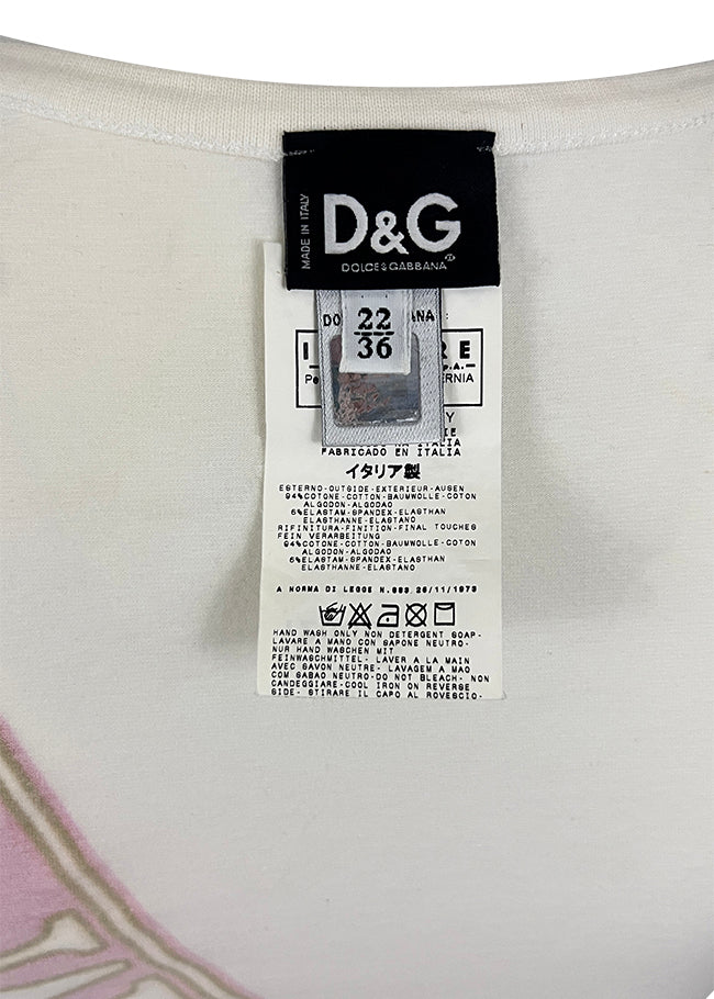 White Cotton Miss Hawaii '05 Sash Tee