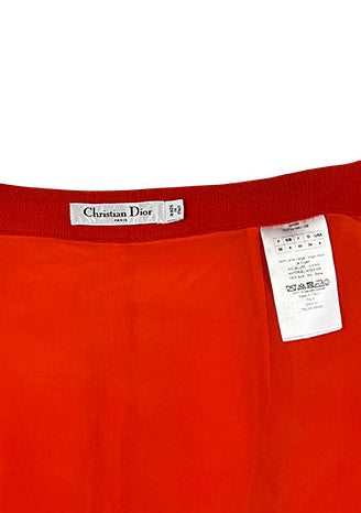 Orange Pocket Mini Skirt