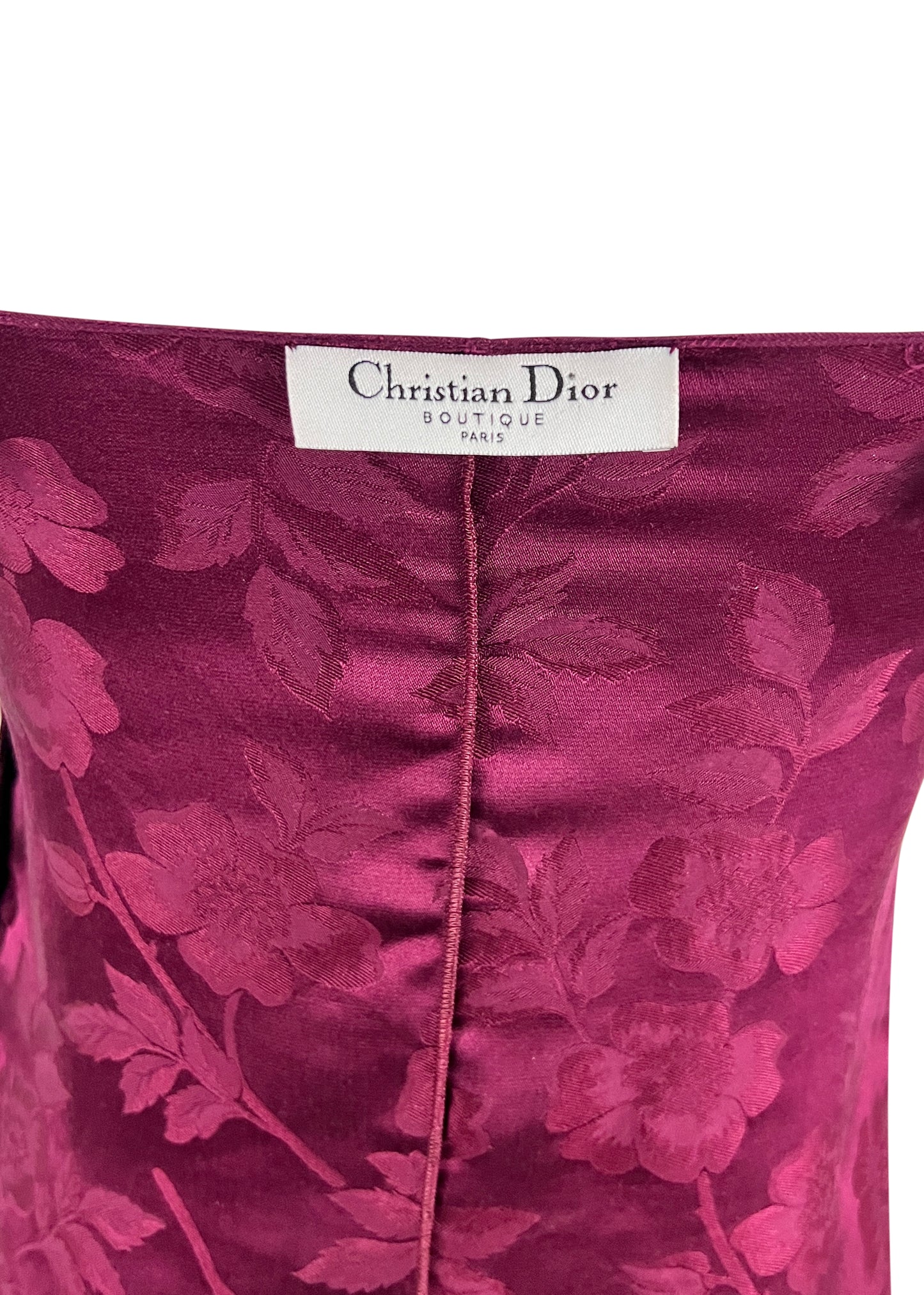 Burgundy Silk Lace Trim Mini Dress