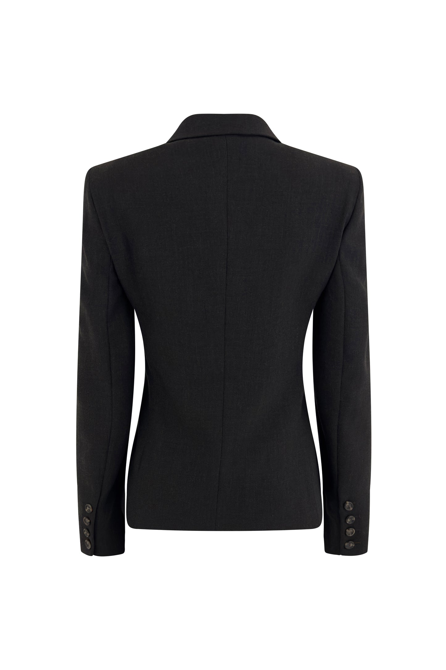 Brown Wool Three Button Blazer