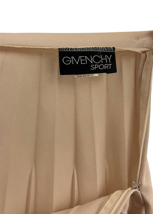 Cream Pleated Skirt