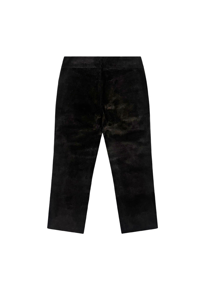 Brown Suede Cropped Pant