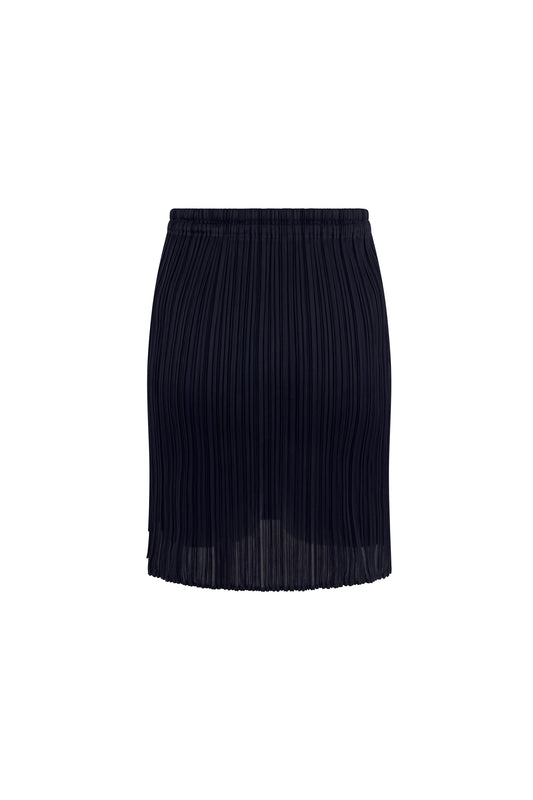 Navy Pleats Please Mini Skirt
