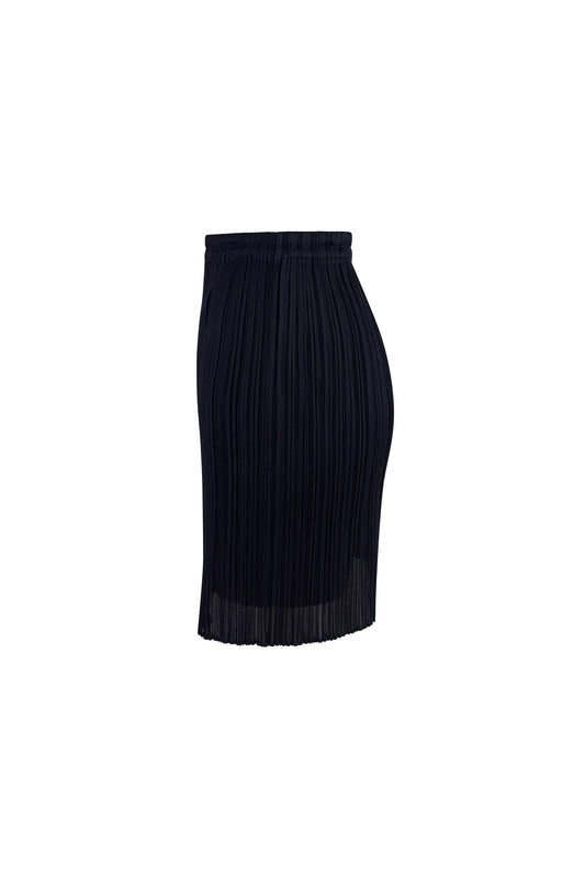 Navy Pleats Please Mini Skirt