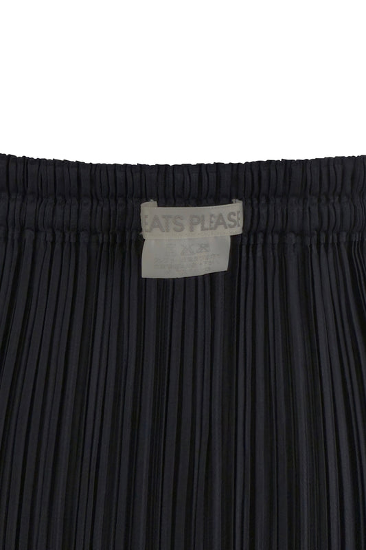Navy Pleats Please Mini Skirt
