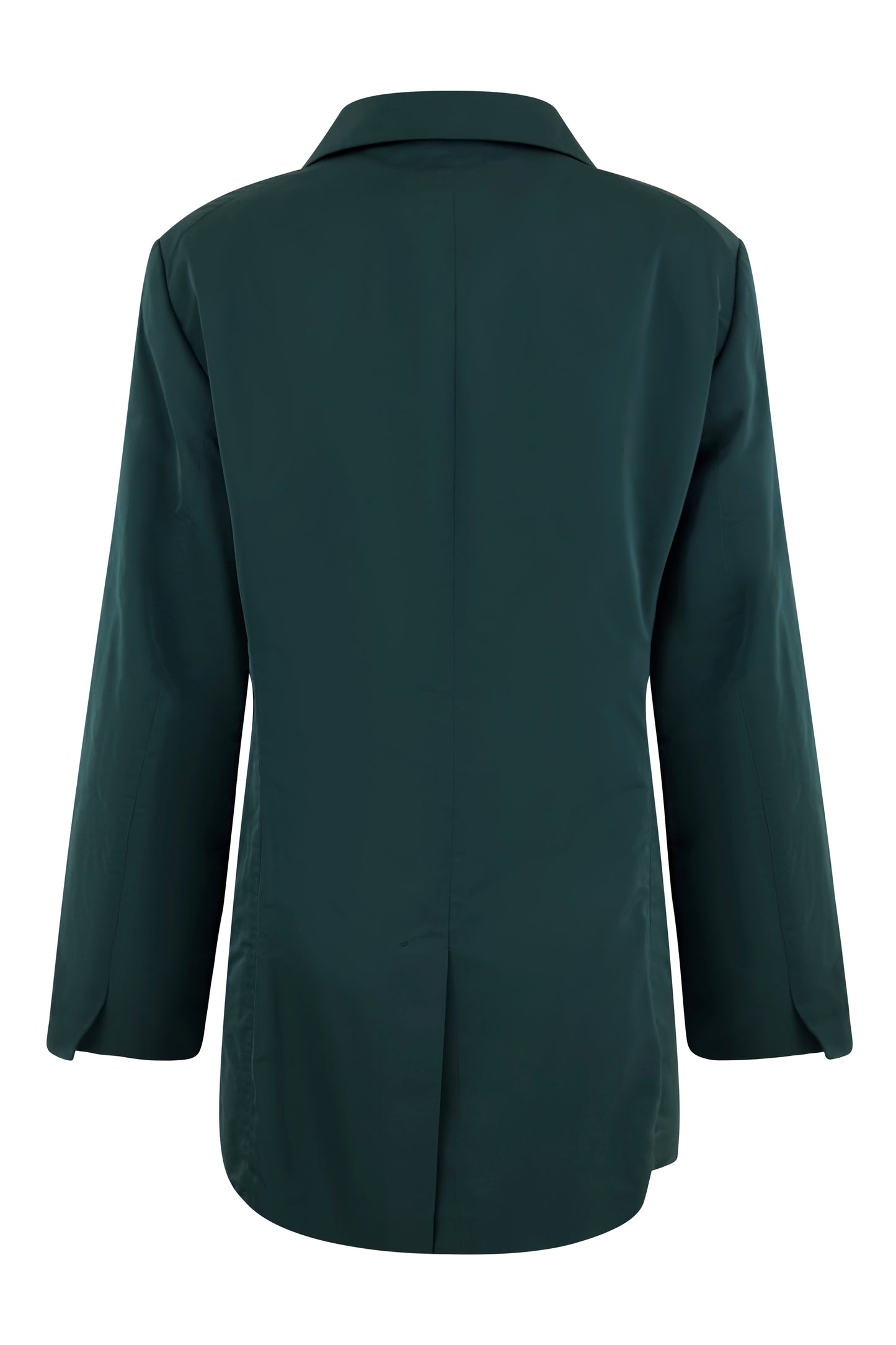 Green Nylon Two-Button Jacket