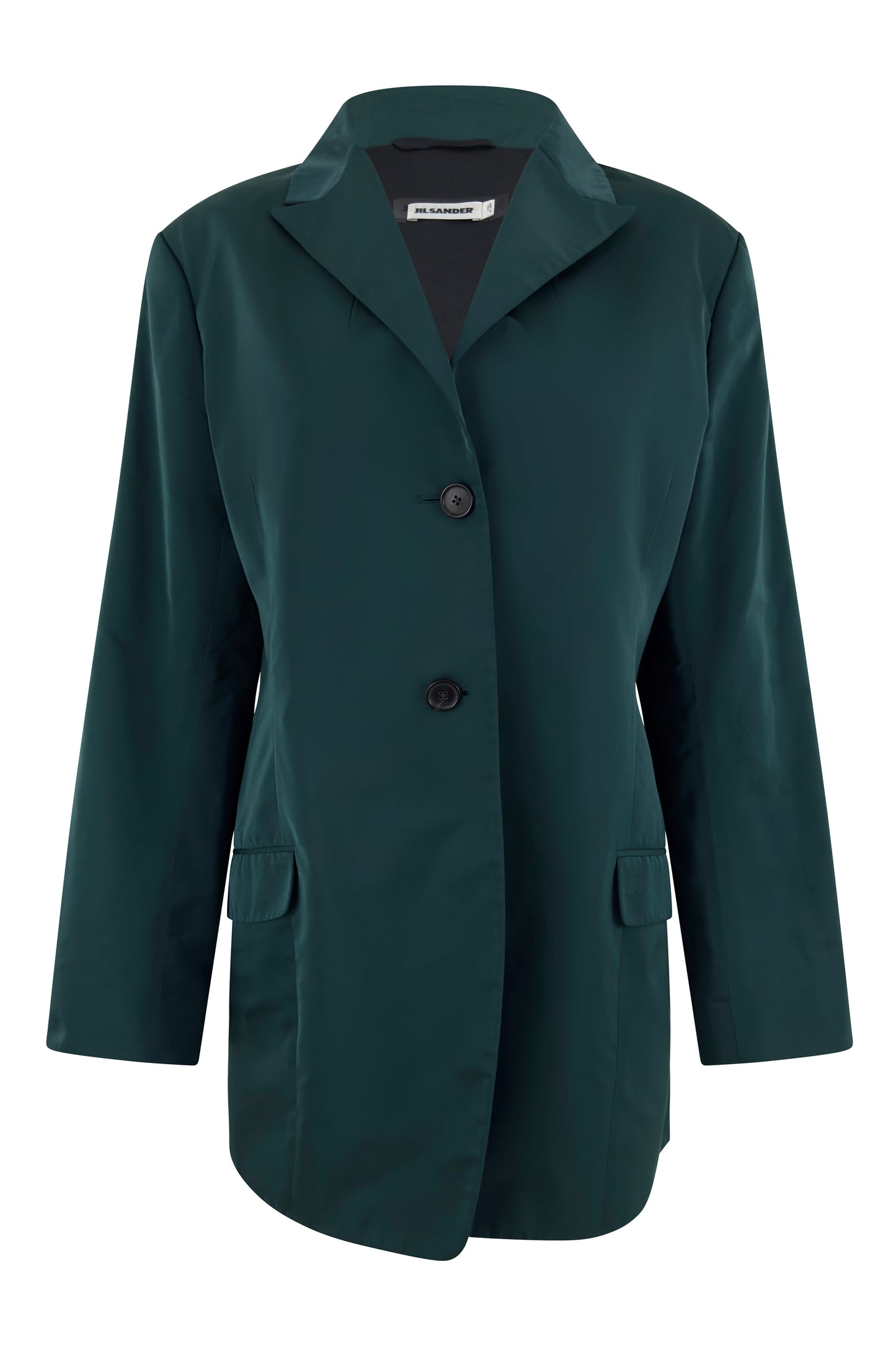 Jil Sander green two-button jacket from the 2000s.