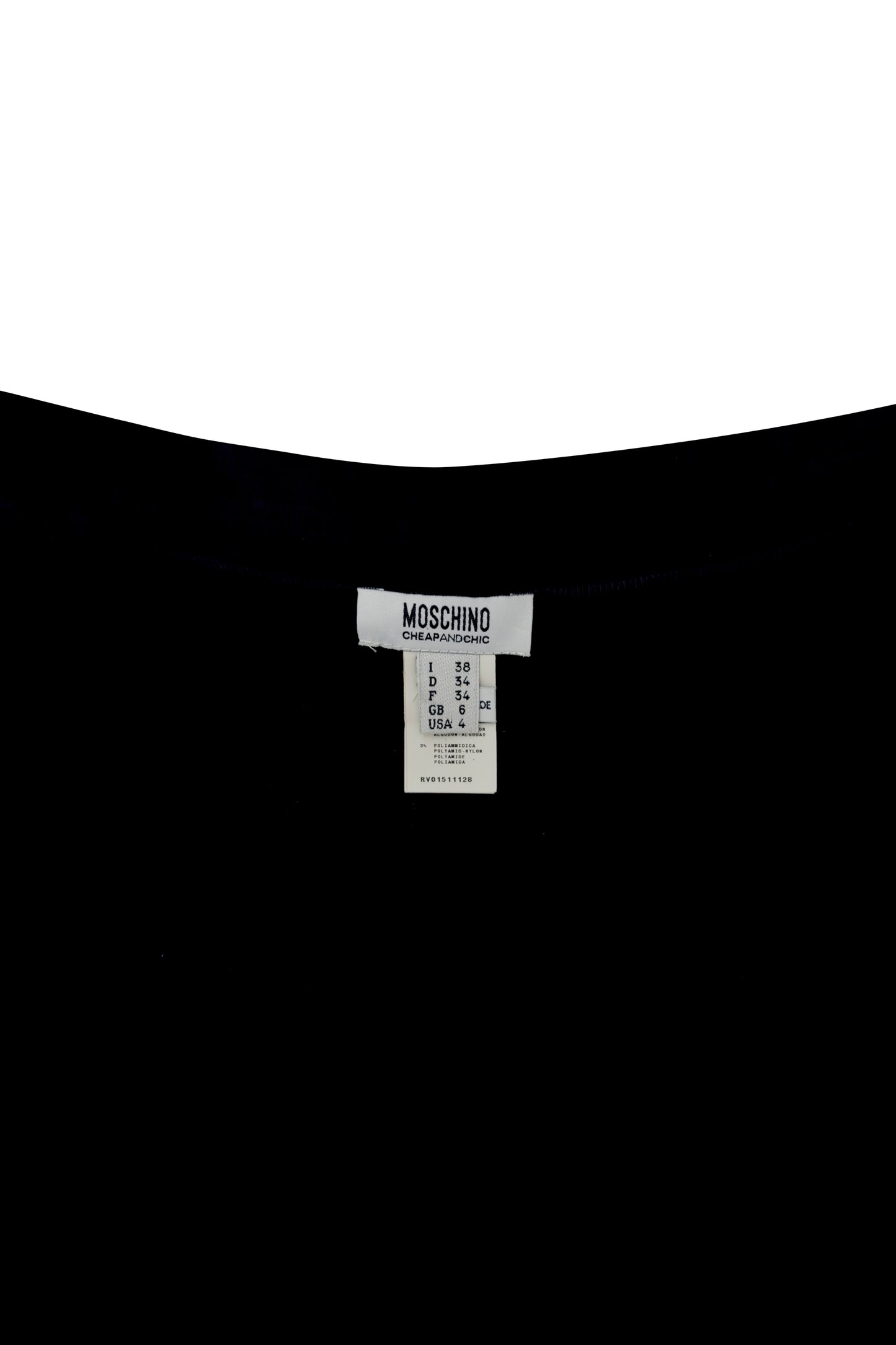 Black Satin 'Cheap & Chic' Ruffle Hem A-Line Skirt