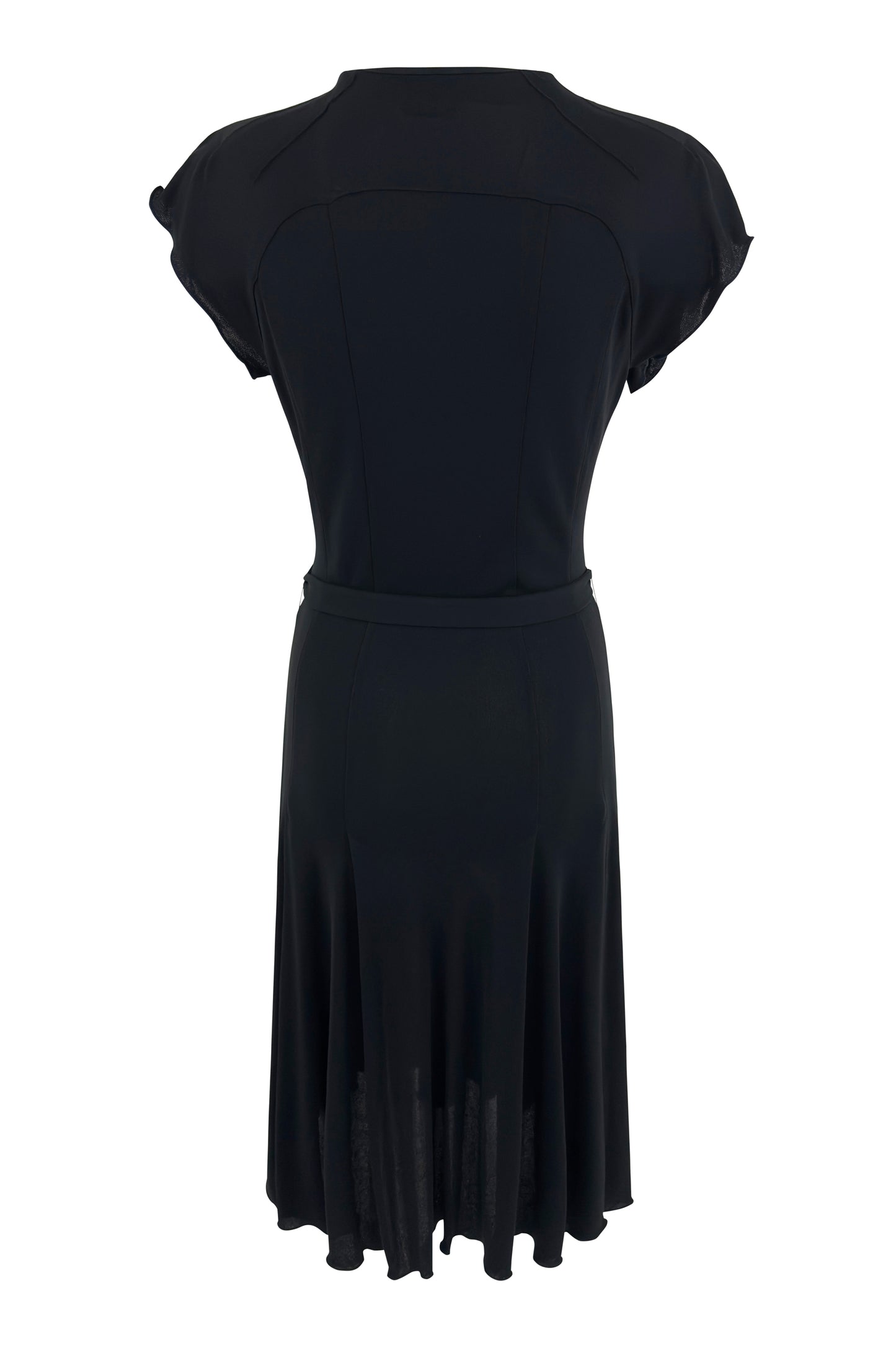 Black ‘Cheap & Chic’ Deep-V Tie-Front Dress