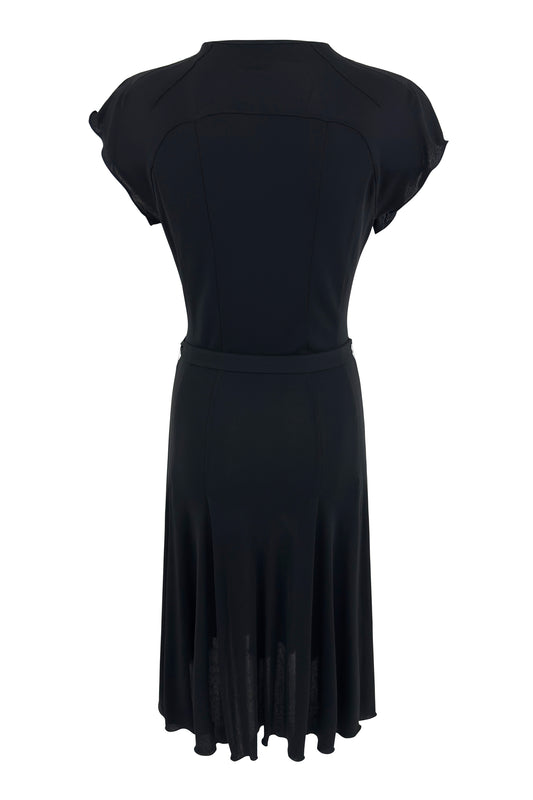 Black ‘Cheap & Chic’ Deep-V Tie-Front Dress