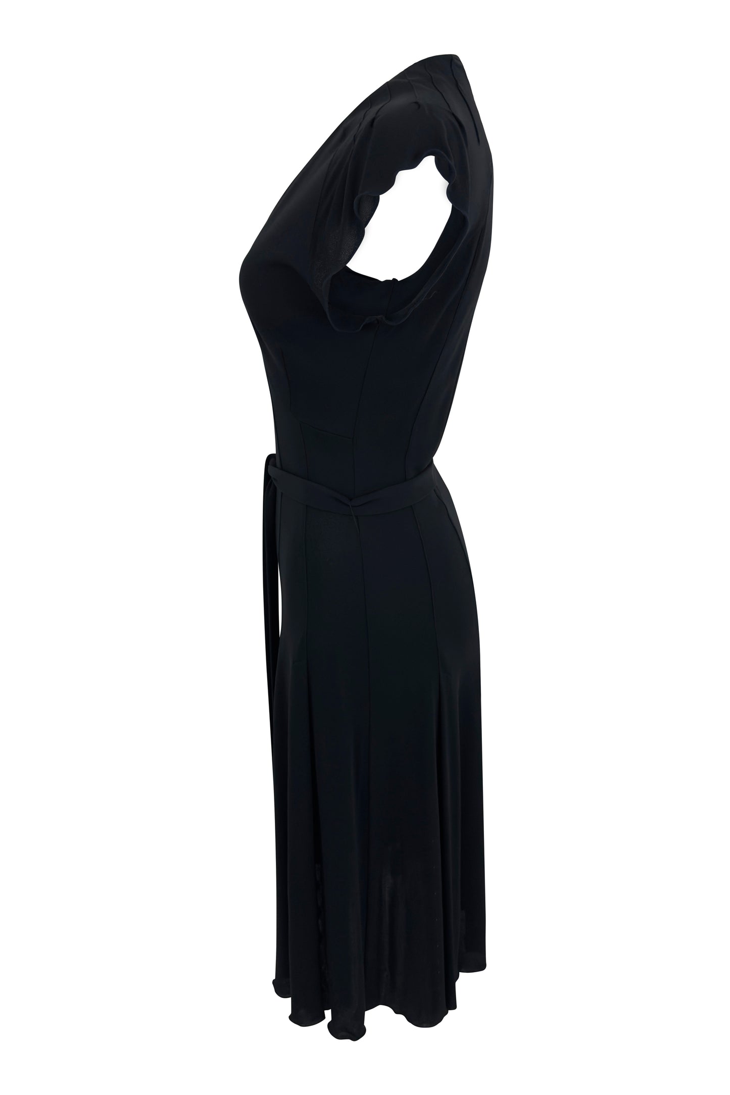 Black ‘Cheap & Chic’ Deep-V Tie-Front Dress