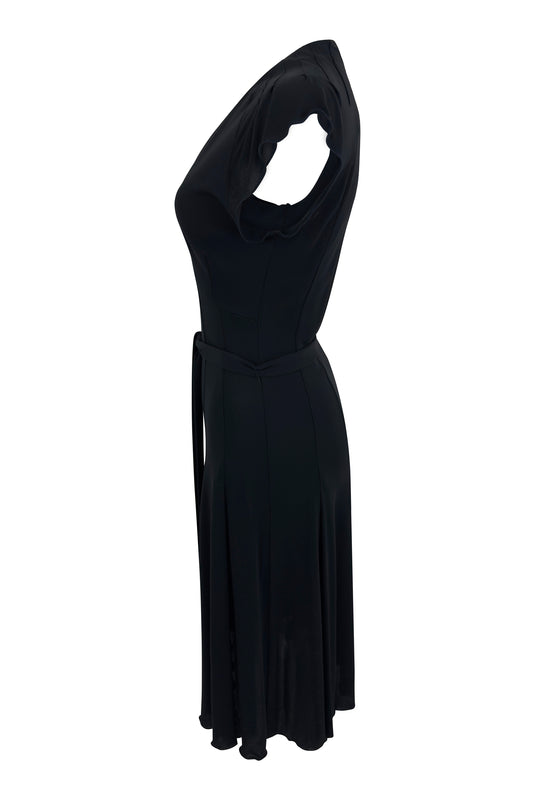 Black ‘Cheap & Chic’ Deep-V Tie-Front Dress