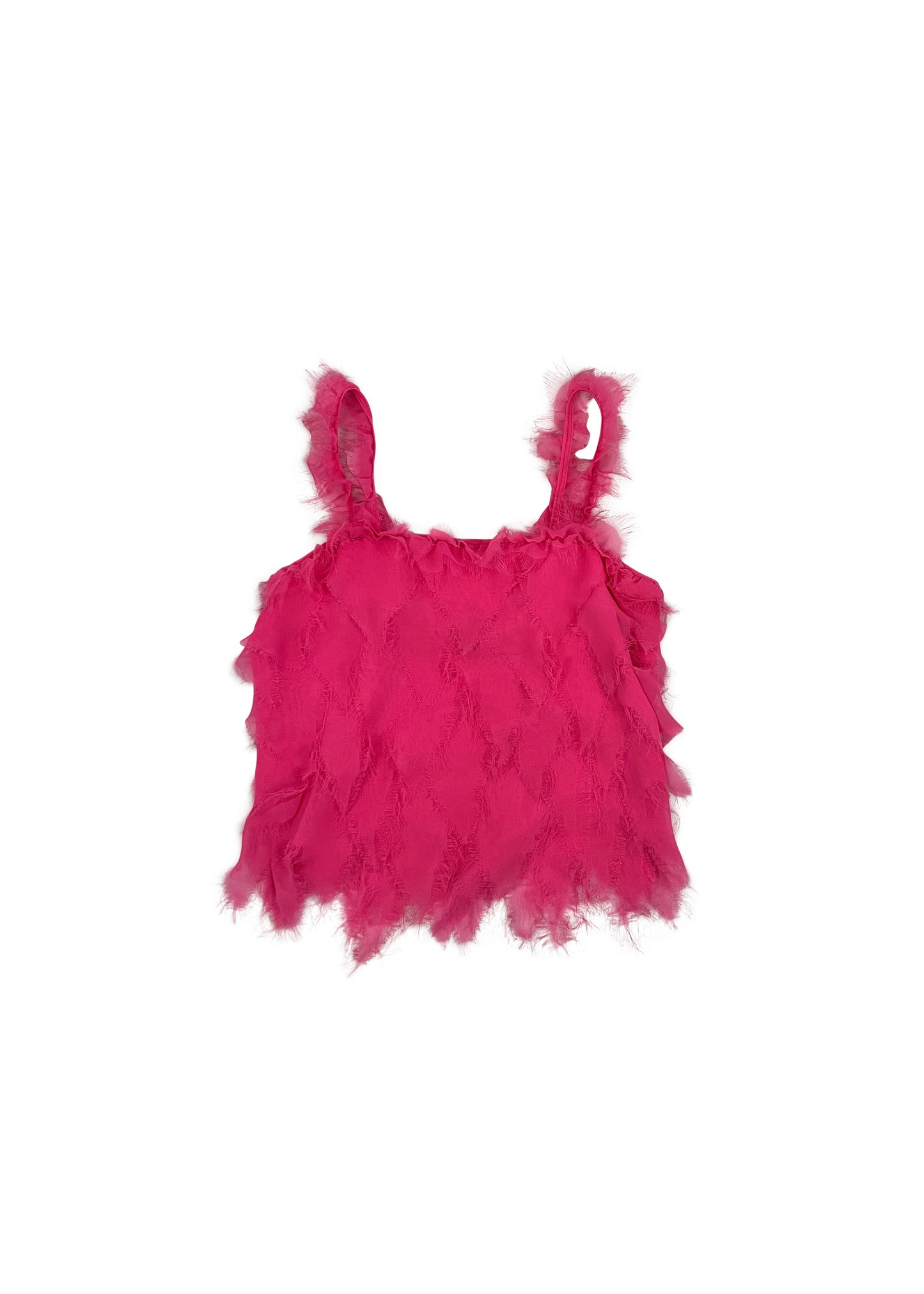 Pink Frayed Camisole