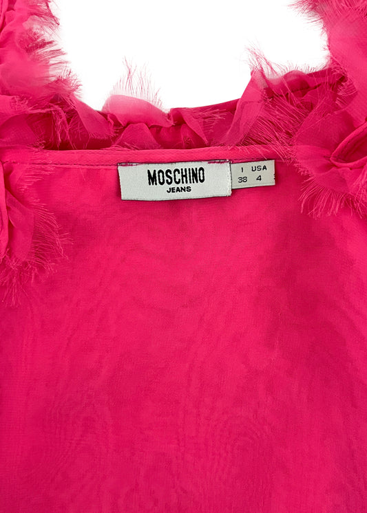 Pink Frayed Camisole