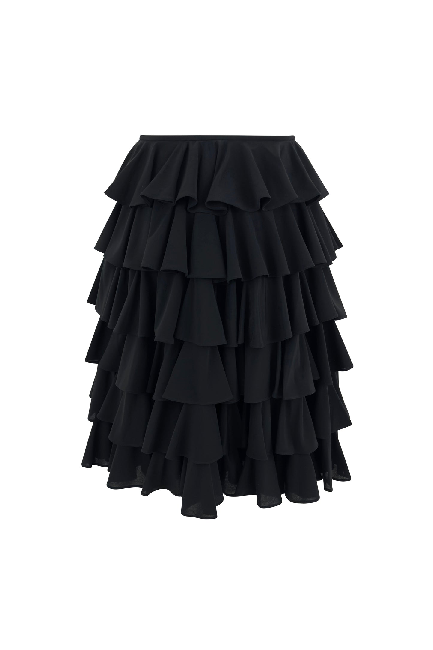 Black Tiered Ruffle OMO Skirt