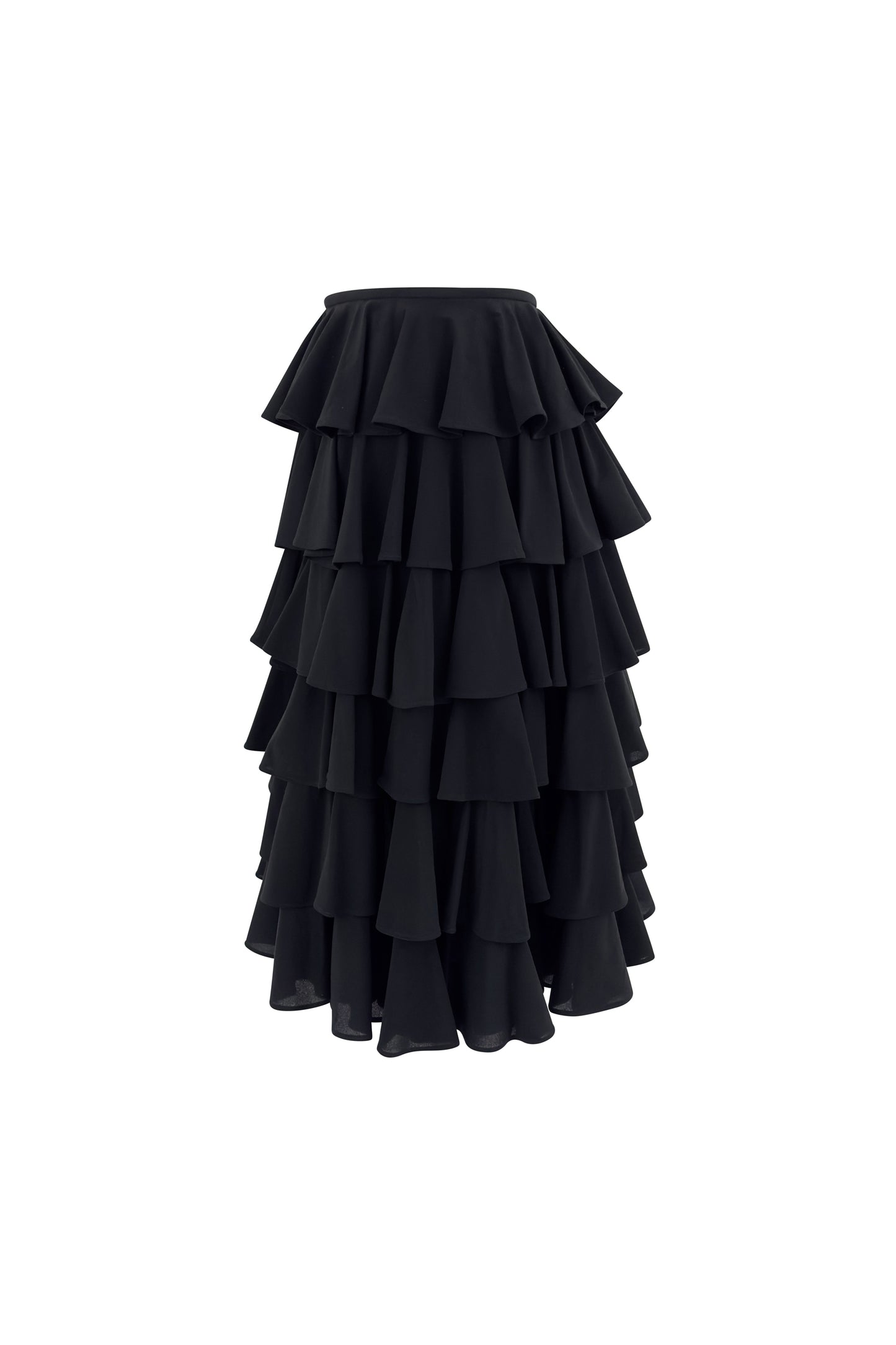 Black Tiered Ruffle OMO Skirt