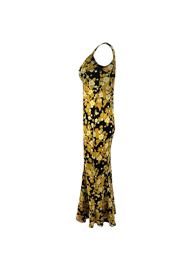 OMO Yellow Floral Maxi Dress