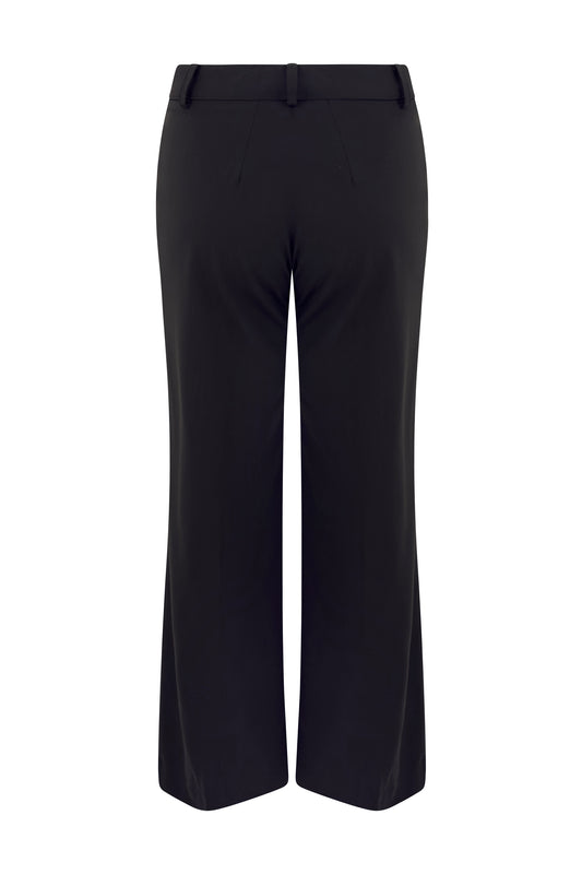Brown Wool Mid-Rise Trousers