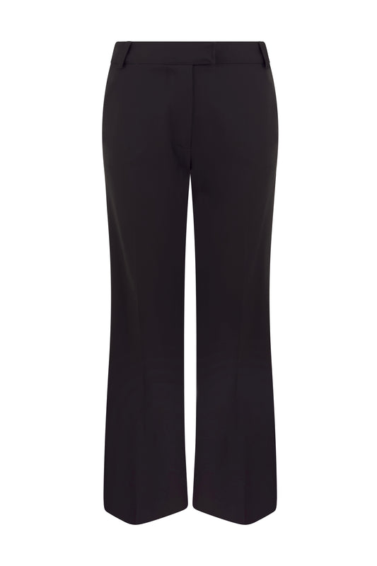Brown wool mid-rise Plein Sud trousers with straight leg on white background