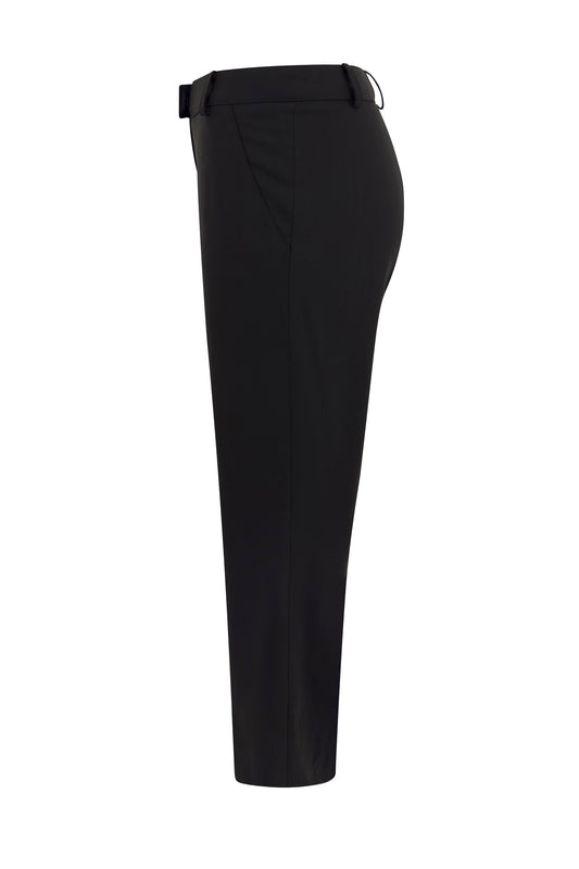 Brown Wool Mid-Rise Trousers