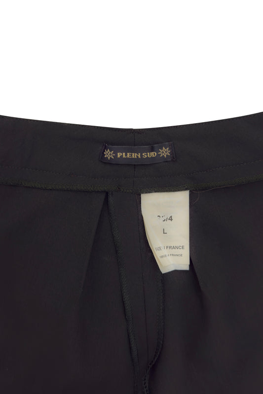 Brown Wool Mid-Rise Trousers