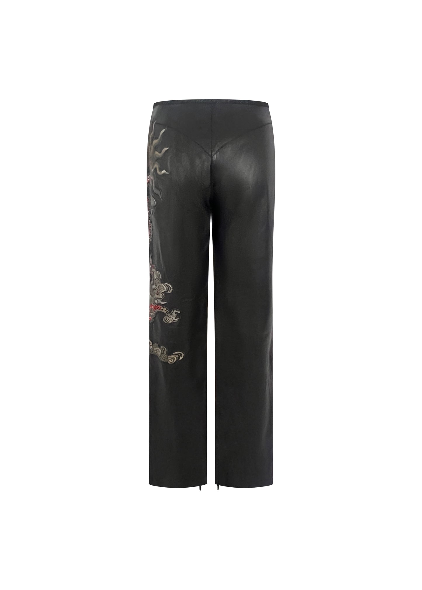 Leather Dragon Laser Cut Pants