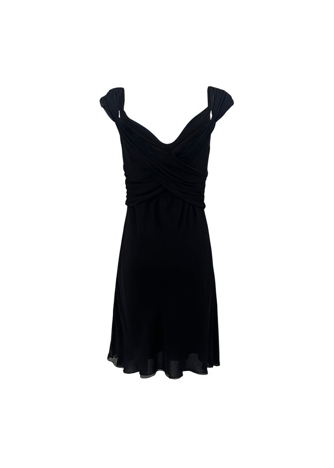 Black Silk Chiffon Dress