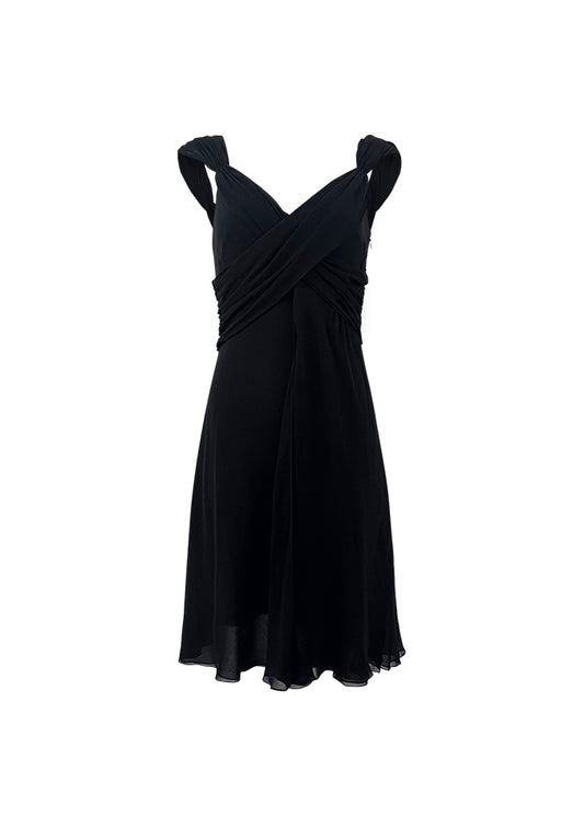 Black Silk Chiffon Dress