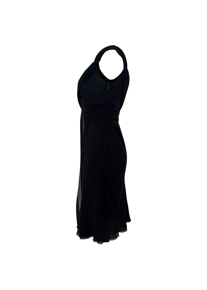 Black Silk Chiffon Dress