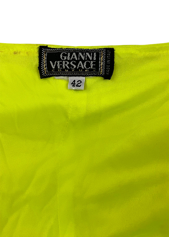 Neon Yellow Off Shoulder Dress