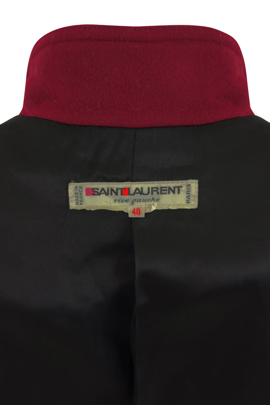 Red Wool Runway Braided Passementerie Toggle Jacket