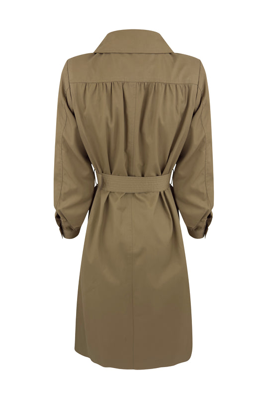 Tan Cotton Classic Belted Trench