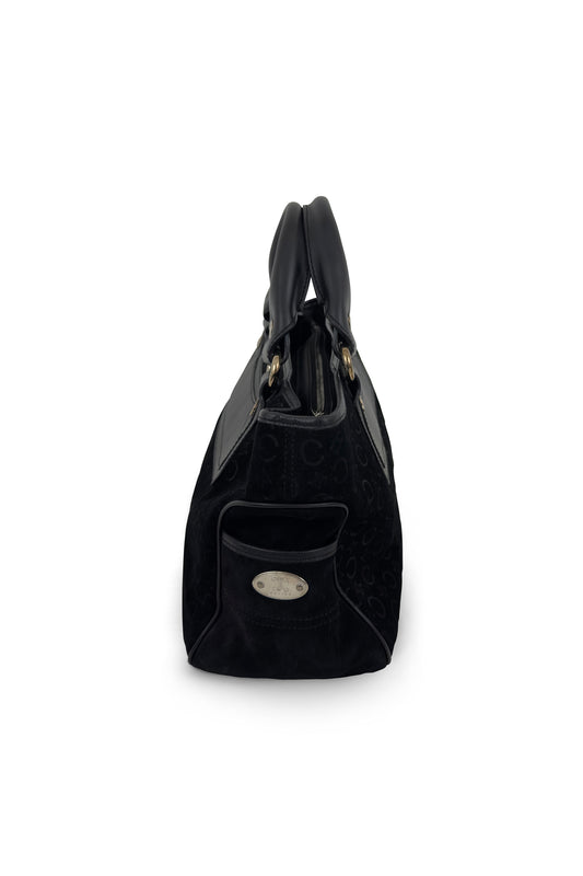Black Suede Boogie Handbag