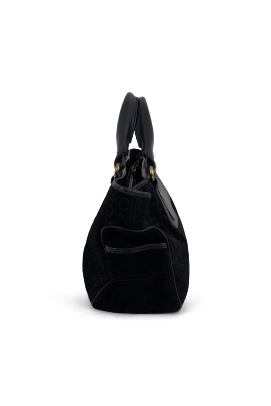 Black Suede Boogie Handbag