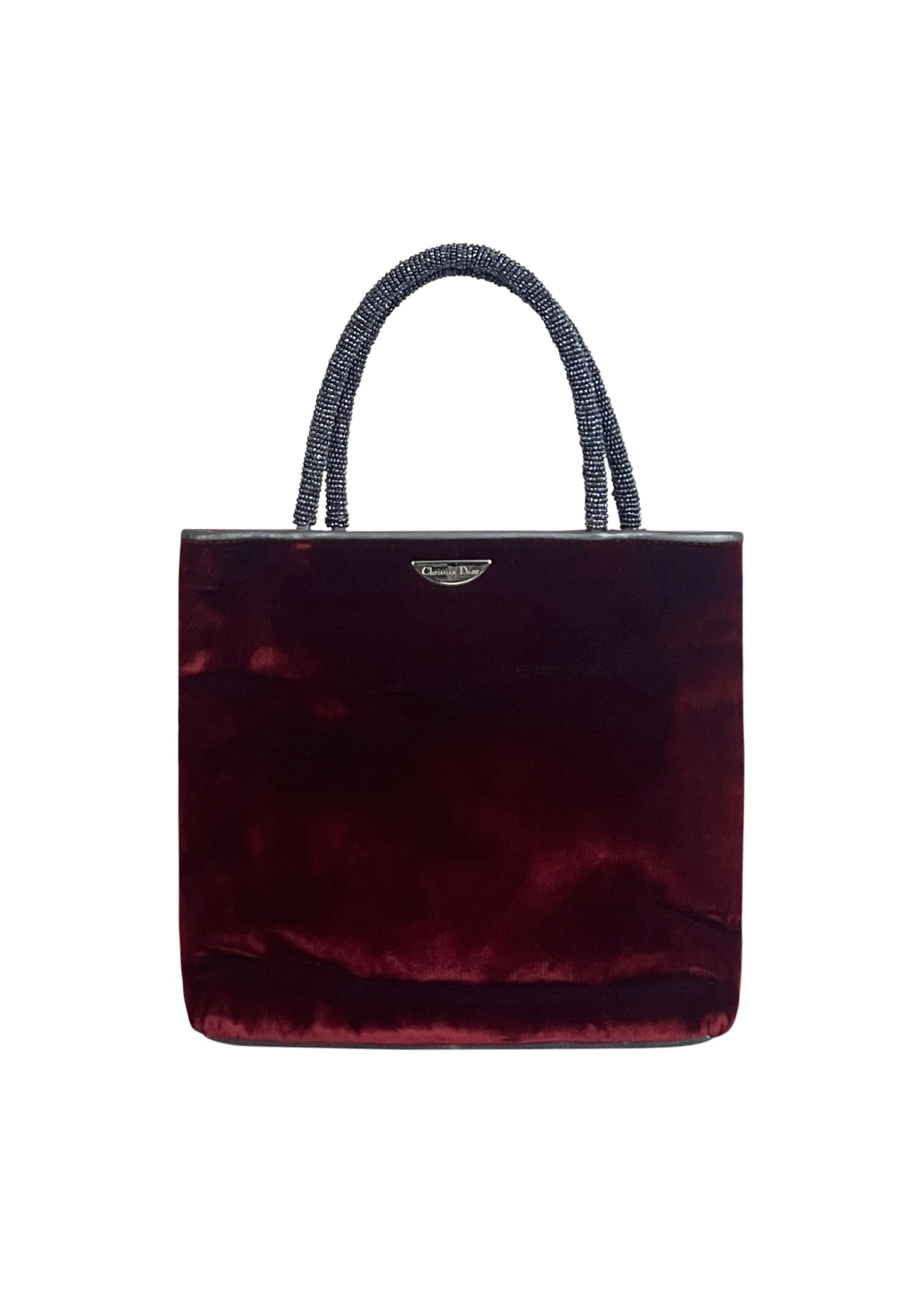 Red Velvet Beaded Mini Tote
