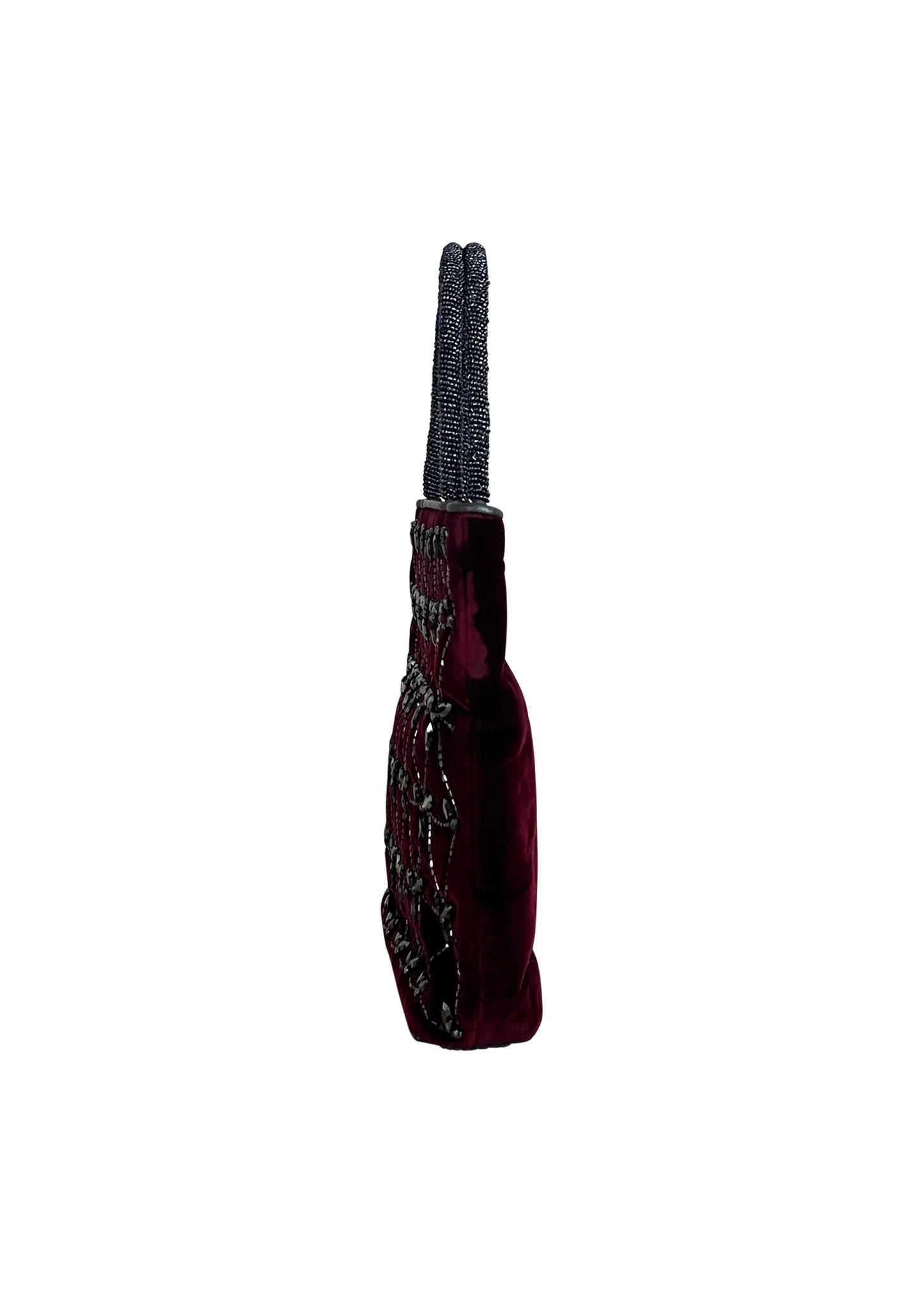 Red Velvet Beaded Mini Tote