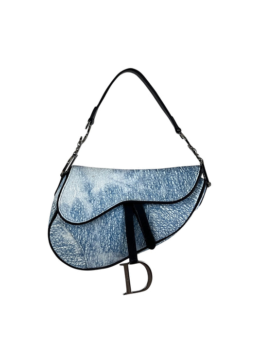 Denim Sequin Embellished Saddle