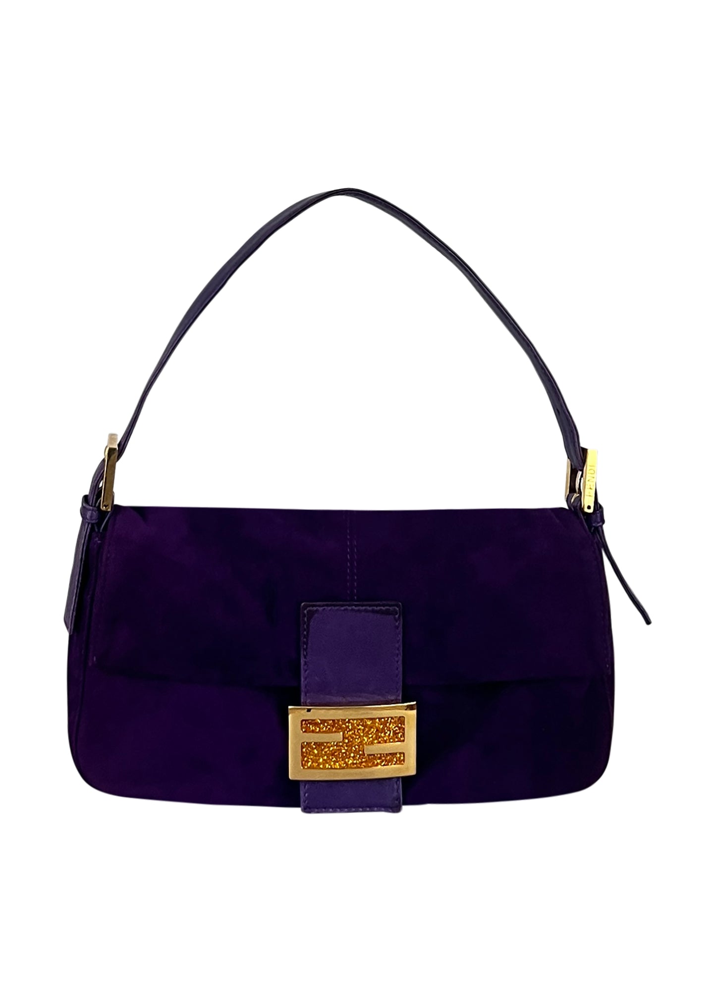 Purple Suede Baguette